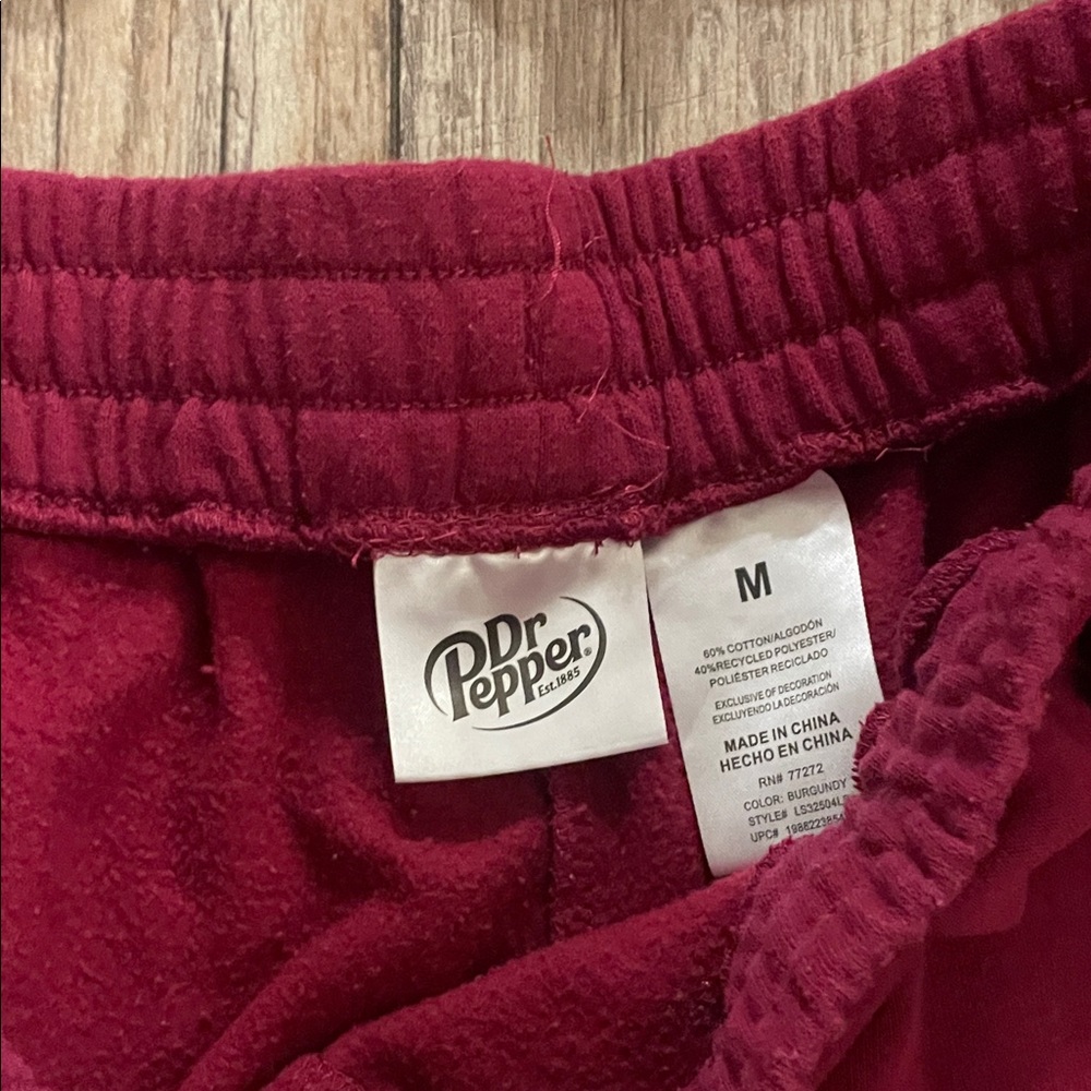 Dr Pepper Maroon Crop Top and Shorts Set - Picture 3 of 4